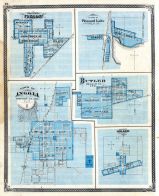 Fremont, Pleasant Lake Village, Angola, Butler, Orland Village, Indiana State Atlas 1876